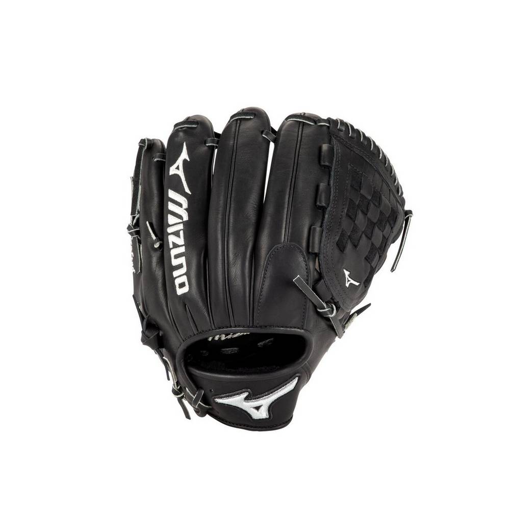 Panske Rukavice Mizuno Pro Corey Kluber 12" Čierne/Strieborne Vypredaj BPTV86432